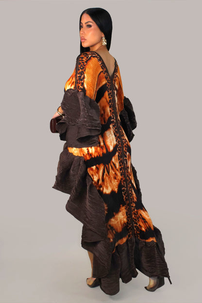 DIVINA | Robe courte asymétrique à volants