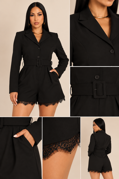 ELARA | Combinaison short coupe blazer