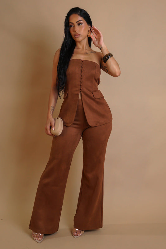 ANEYA | Ensemble pantalon et gilet boutonné
