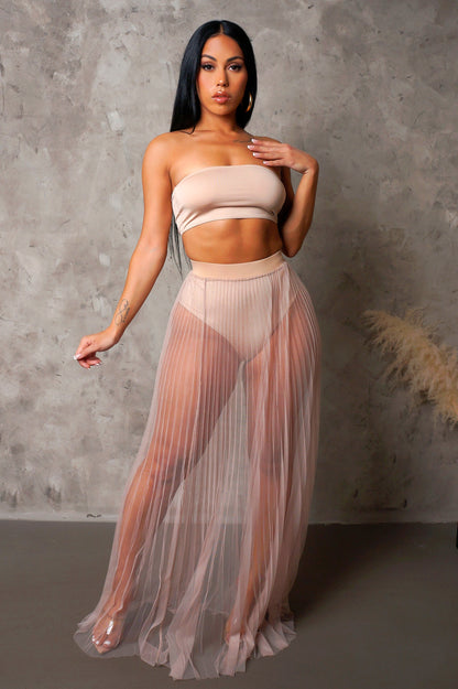 ELAYNIE | Ensemble jupe transparente 