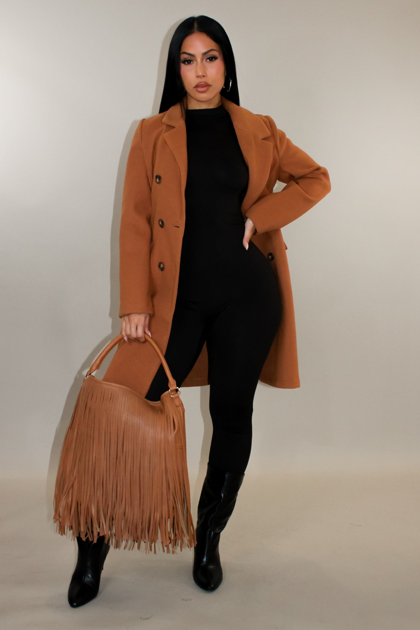 Veste longue à double boutonnage Méliz