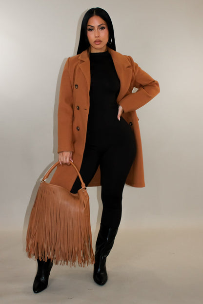 Veste longue à double boutonnage Méliz