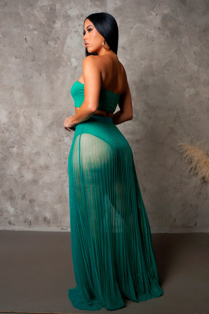 ELAYNIE | Ensemble jupe transparente.