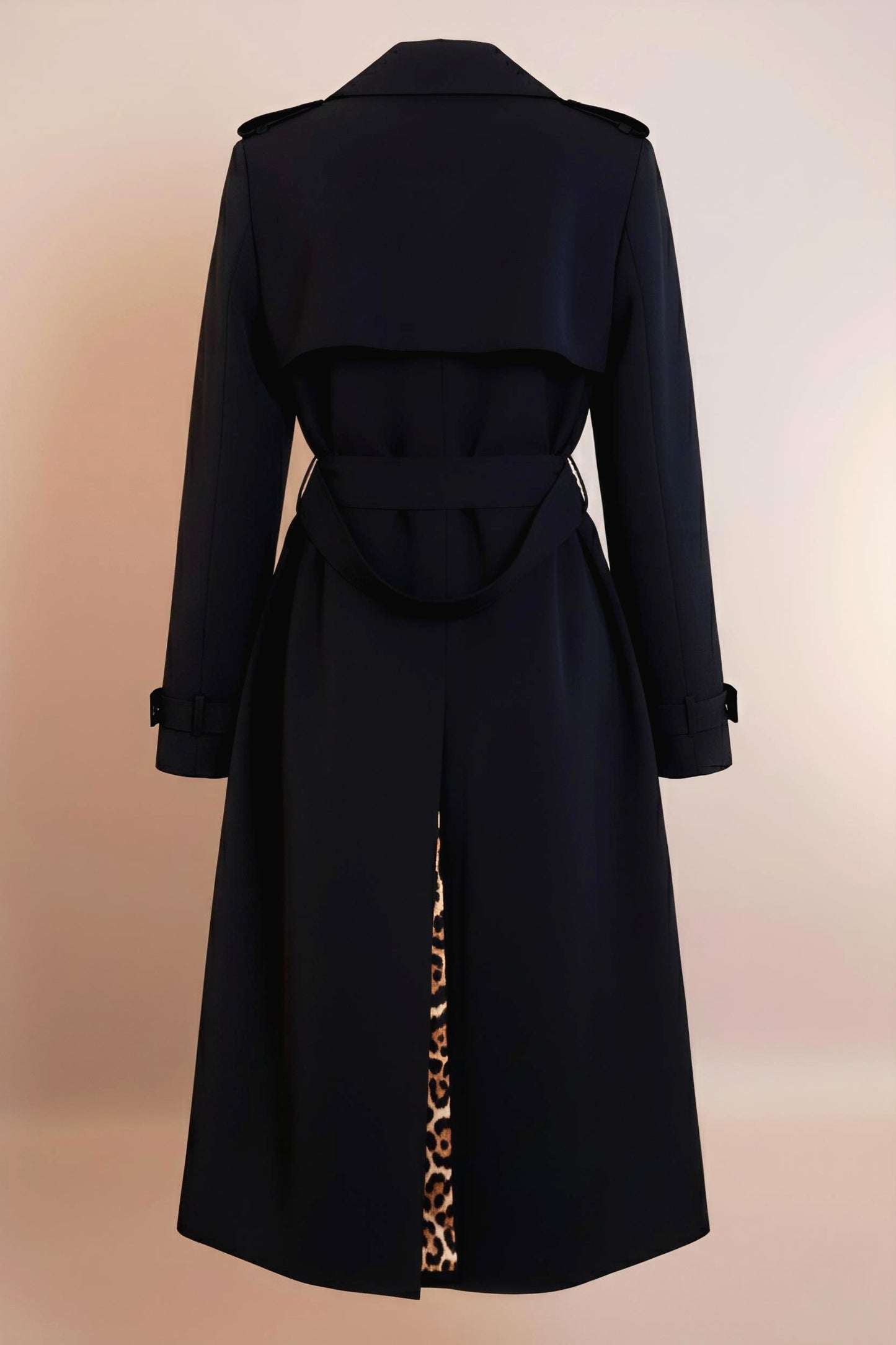 TALLY | Trench- Coat long détails léopard