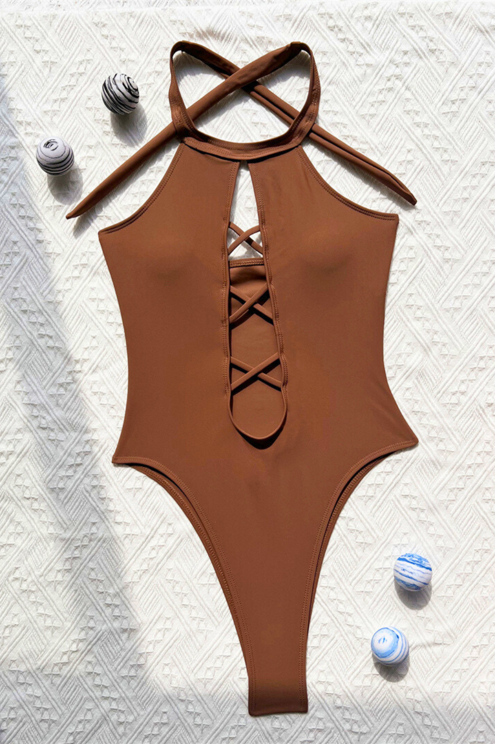 Maillot de bain une Pièce à Lacets