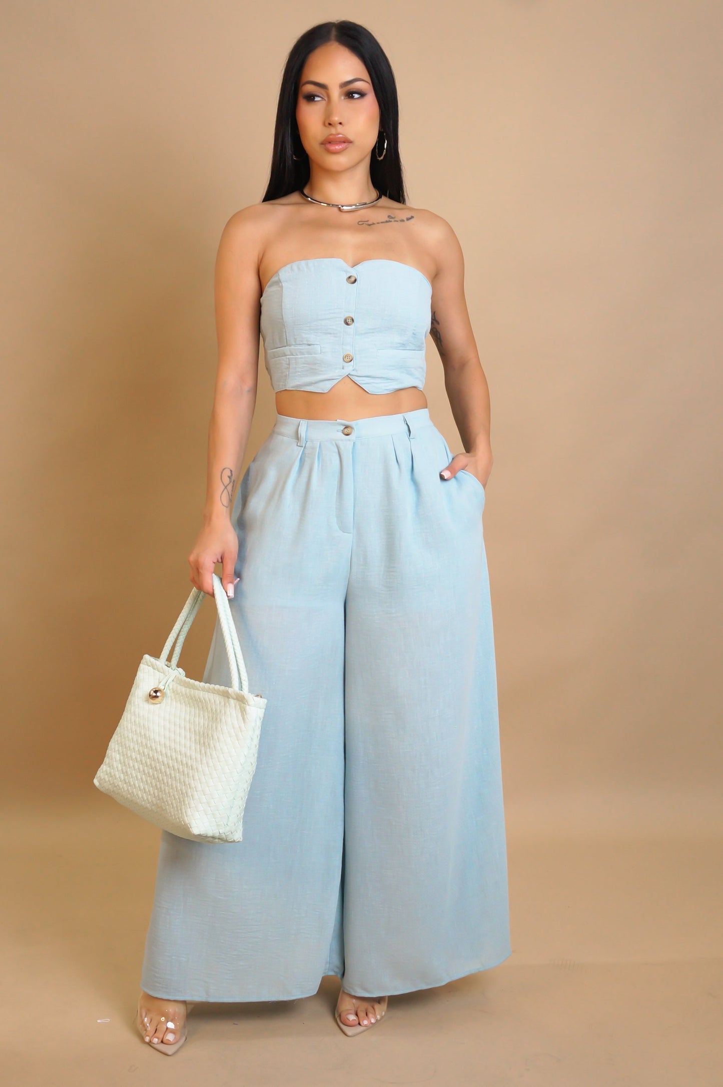 CARA | Ensemble pantalon bustier