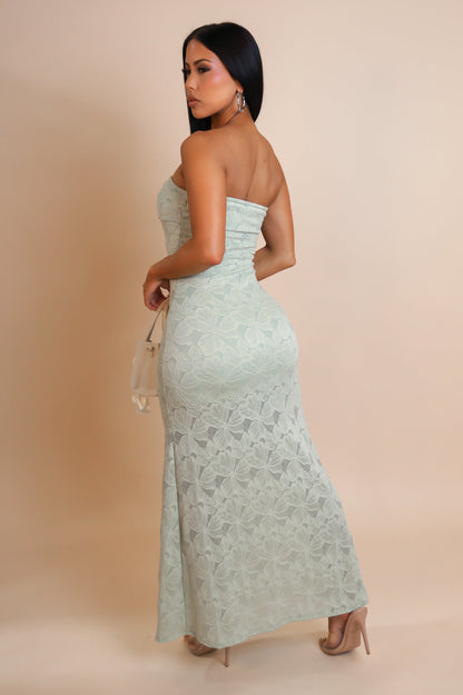 Robe longue en dentelle Gabryella