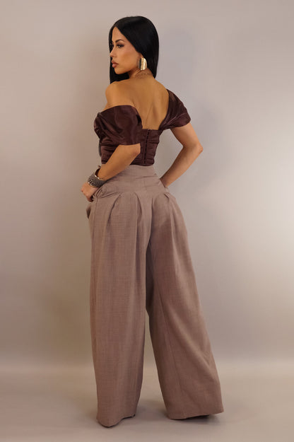 HOLY | Pantalon coupe palazzo ceinturé