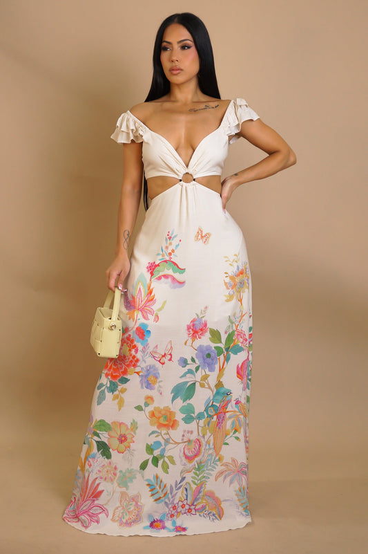 LYNOA | Robe longue imprimé floral