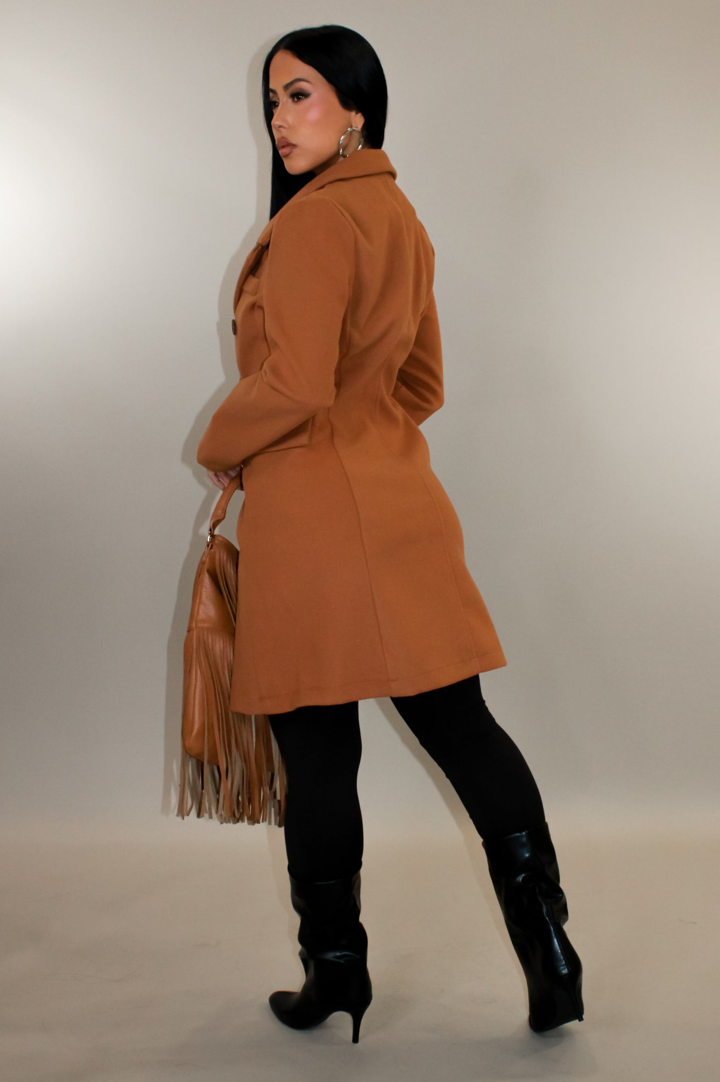 Veste longue à double boutonnage Méliz