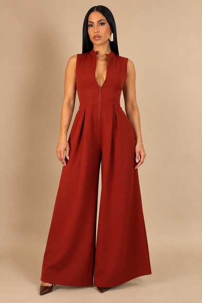 ELAINE | Combinaison pantalon jambes larges