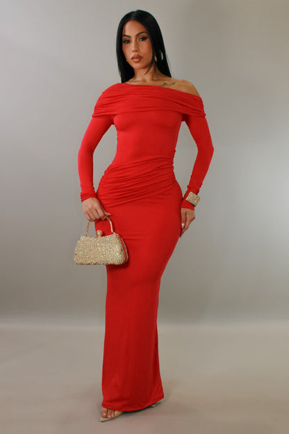 NYCIA | Robe longue drapée