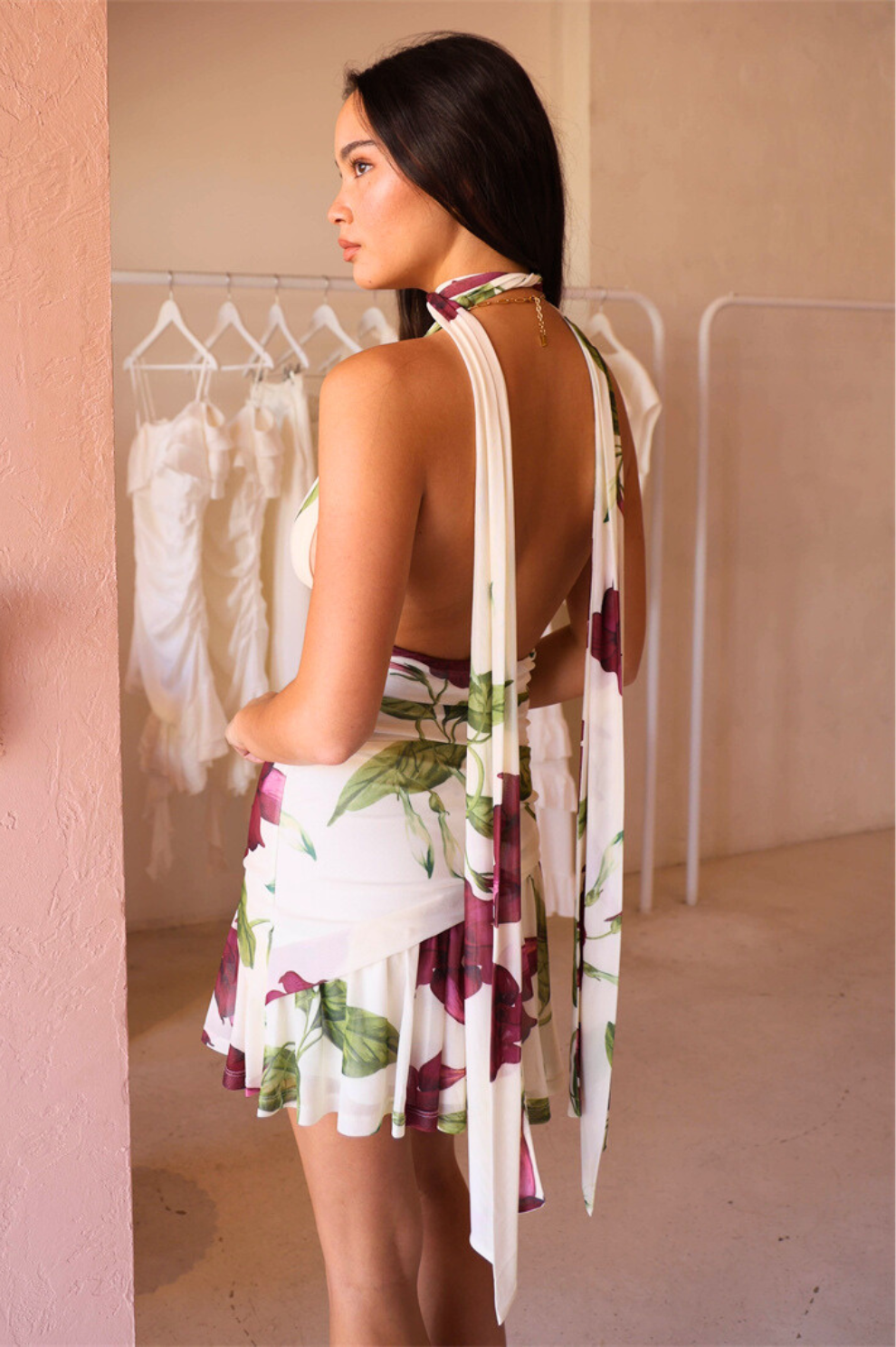 Robe trapèze à volants