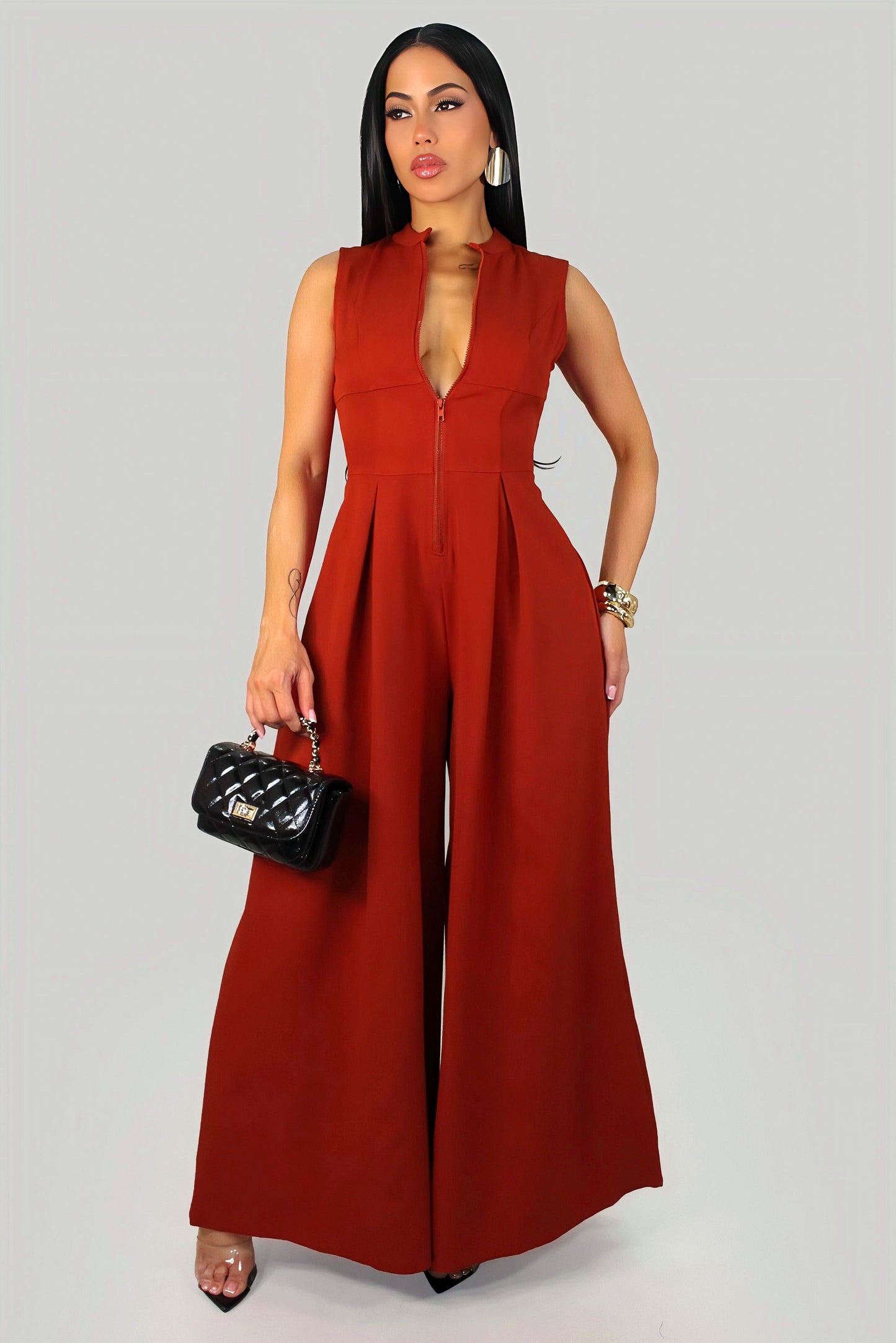 ELAINE | Combinaison pantalon jambes larges