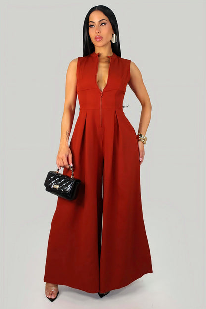 ELAINE | Combinaison pantalon jambes larges