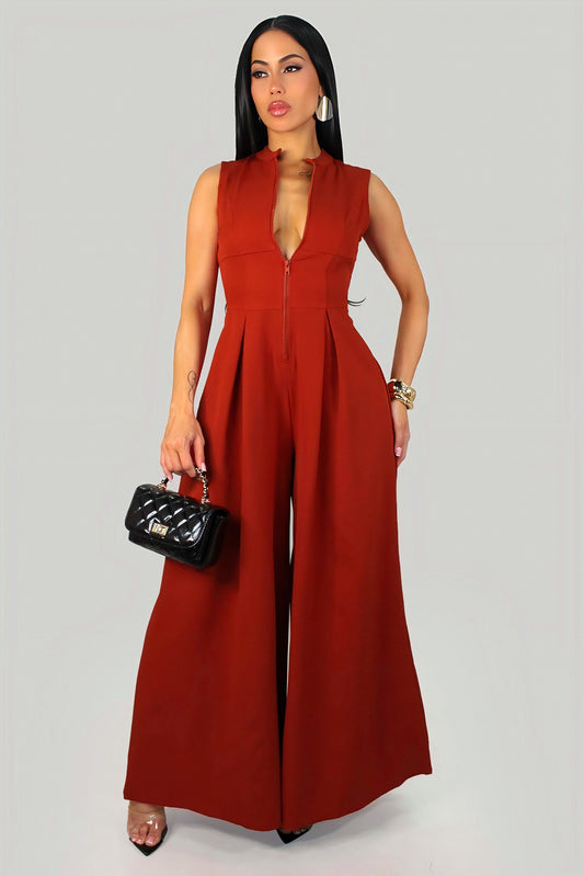 ELAINE | Combinaison pantalon jambes larges