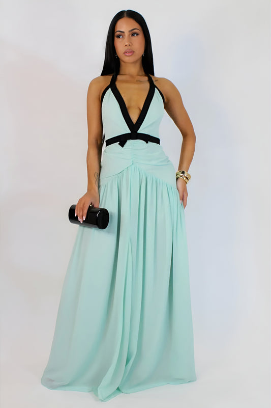 LAÏS | Robe longue fluide décolleté