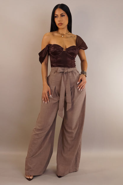 HOLY | Pantalon coupe palazzo ceinturé