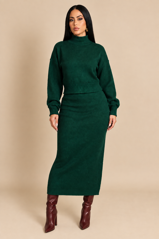 Ensemble jupe et pull col roulé Azalea