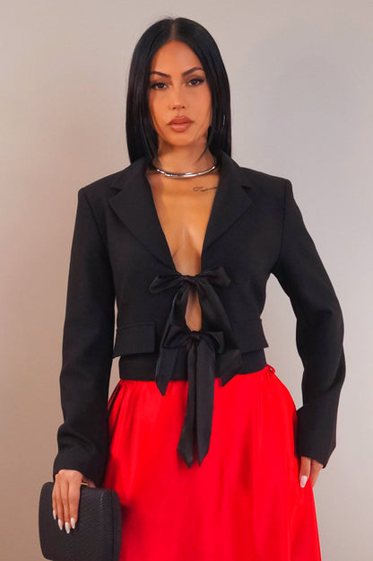 ARILA | Blazer court noué devant