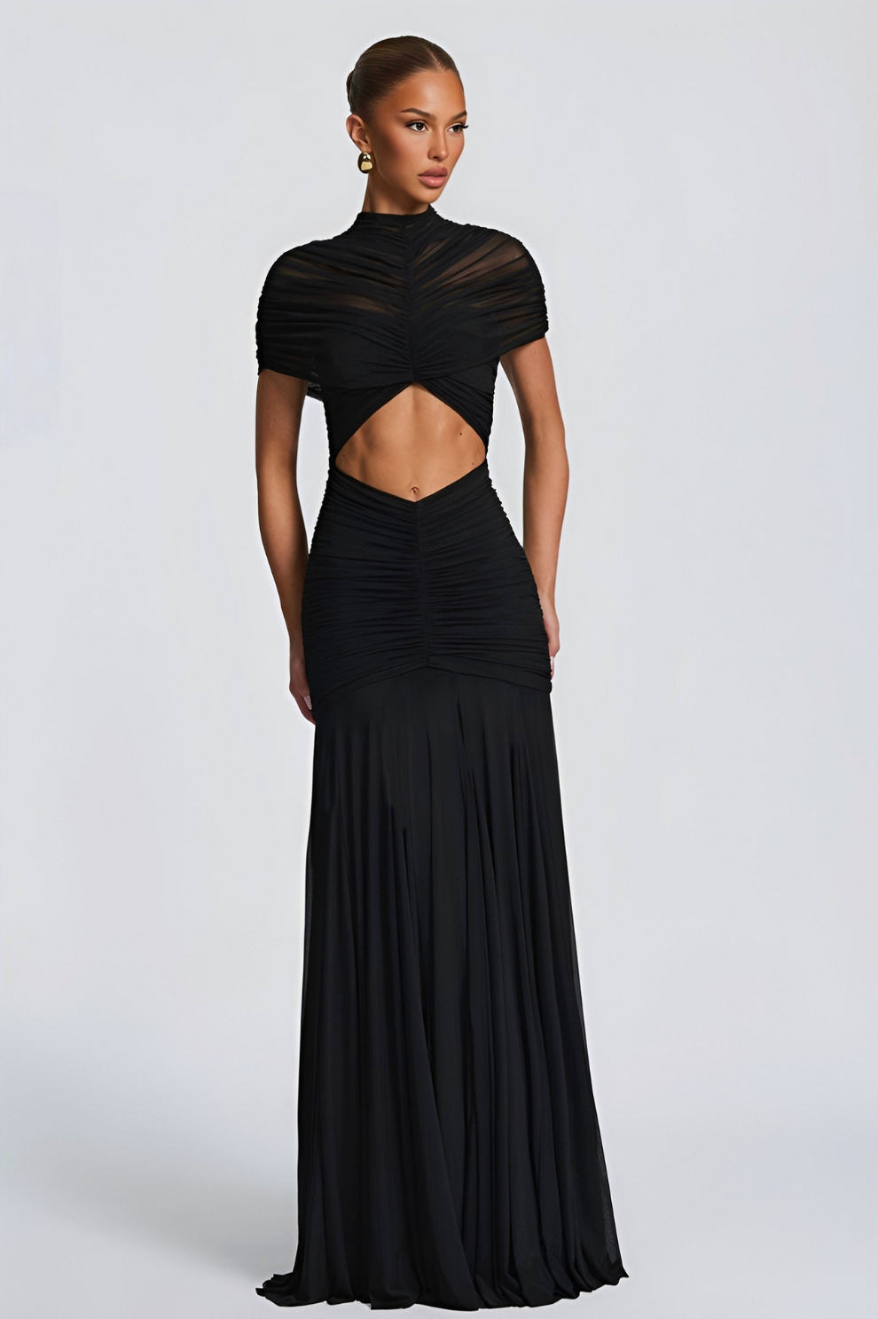 MÉLIZ | Robe longue Drapé avec ouverture cut out