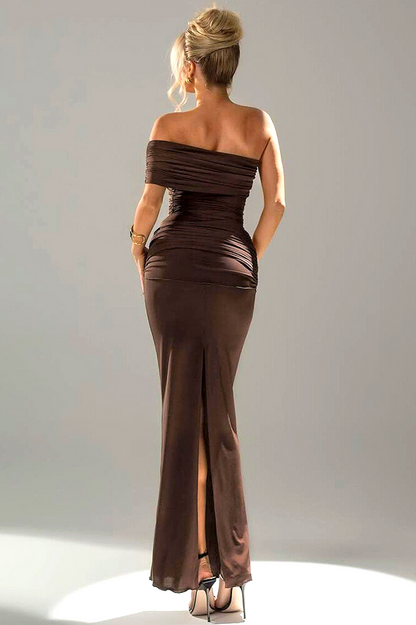 Robe longue asymétrique